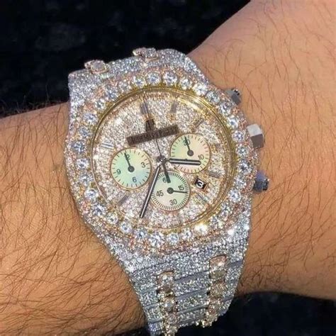 mens fake gold and diamond watch|best moissanite watches.